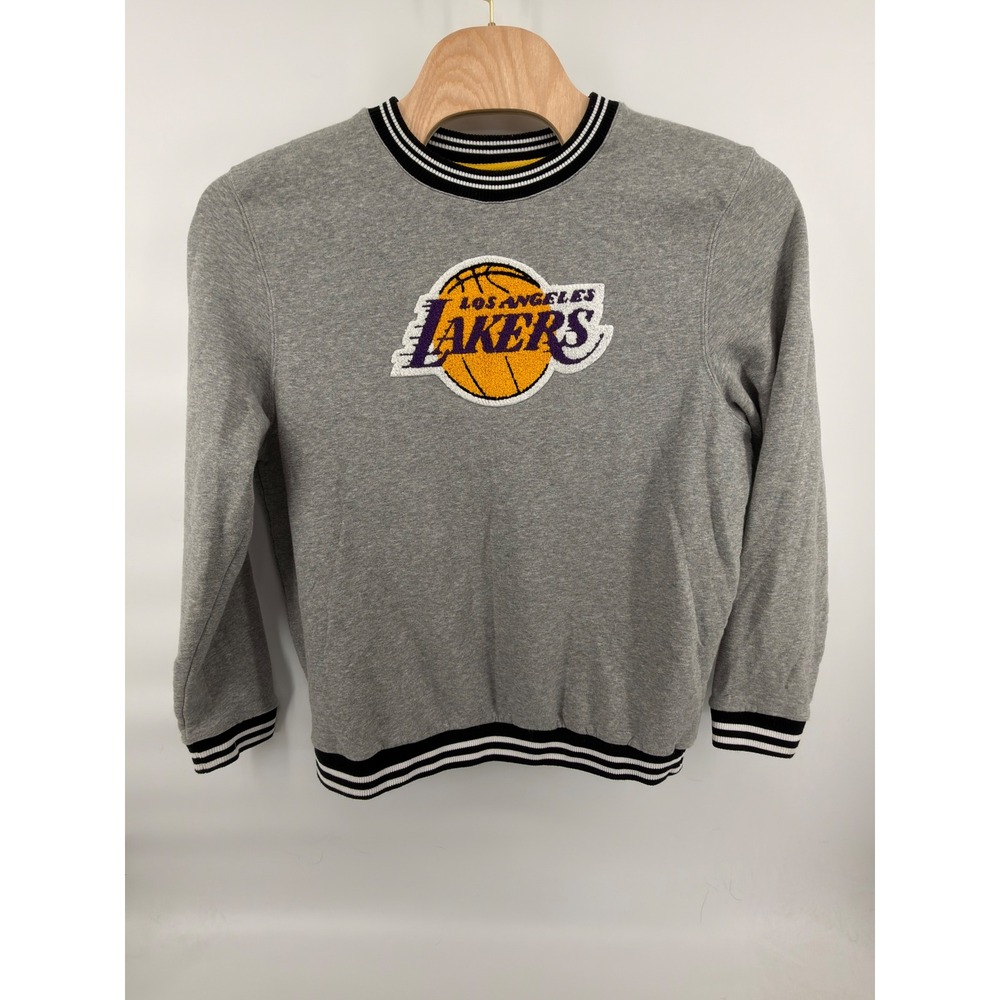 Stadium Essentials LA Lakers Chenille Patch Crewneck Sweatshirt‎ Gray XL 2023